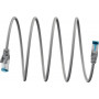 WENTRONIC Cat6a S/FTP tīkla kabelis RJ45, 0.25 m, pelēks