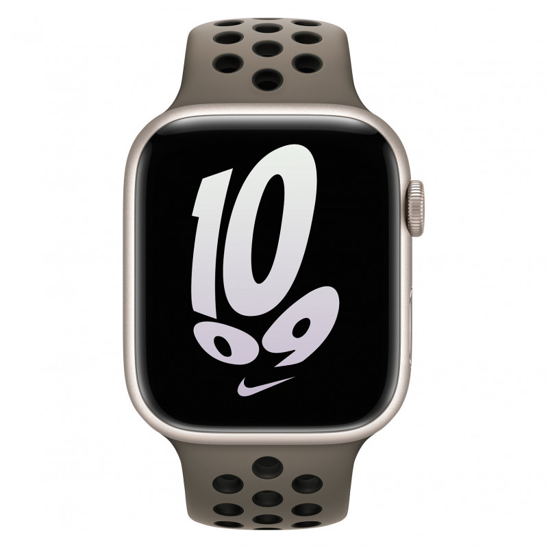 Apple Watch Nike Sport Band 45mm - Olīvzaļš pelēks/Melns