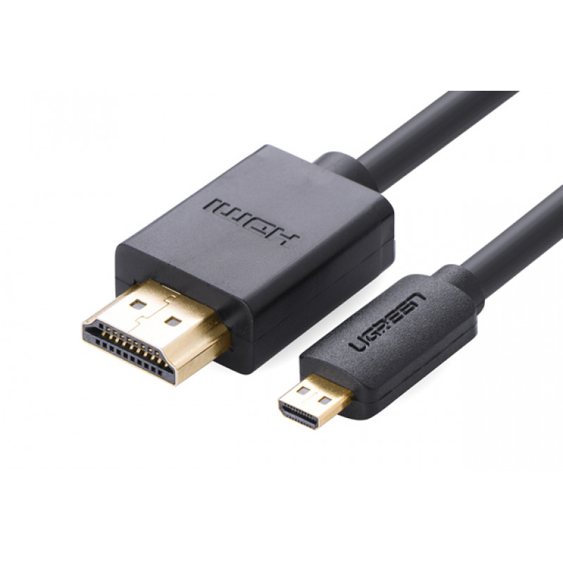 Ugreen Micro HDMI uz HDMI kabelis, 2 m, 4K, melns