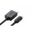 Ugreen Micro HDMI uz HDMI kabelis, 2 m, 4K, melns