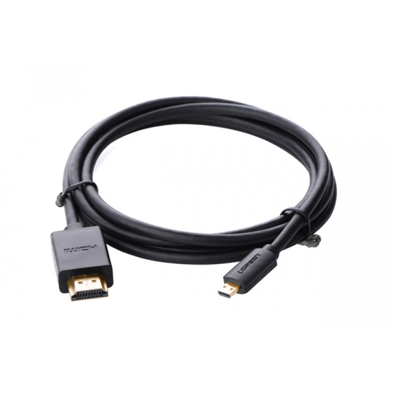 Ugreen Micro HDMI uz HDMI kabelis, 2 m, 4K, melns