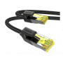 Ugreen NW150 pīts Cat7 F/FTP savienojuma kabelis RJ45, 2 m, melns