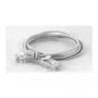 WANTEC Slīpais Cat6a U/UTP savienojuma kabelis RJ45, 2.8 mm, 1.5 m, balts