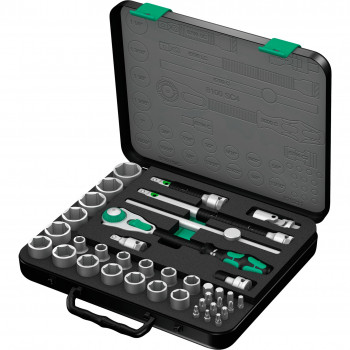 Wera 8100 SC 4 Zyklop sprūdrata uzgriežņu atslēgu komplekts, 1/2 collas, 38 gab. (05003647001)