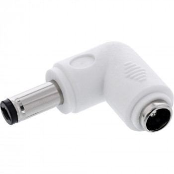 InLine® DC adapteris, 5.5 x 2.1 mm, spraudnis/ligzda, leņķveida, balts