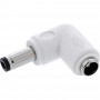 InLine® DC adapteris, 5.5 x 2.1 mm, spraudnis/ligzda, leņķveida, balts