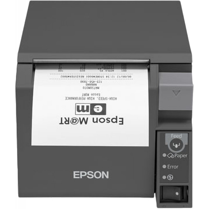 Epson TM-T70II termiskā čeku printeris, USB + Serial RS232, 80 mm, melns