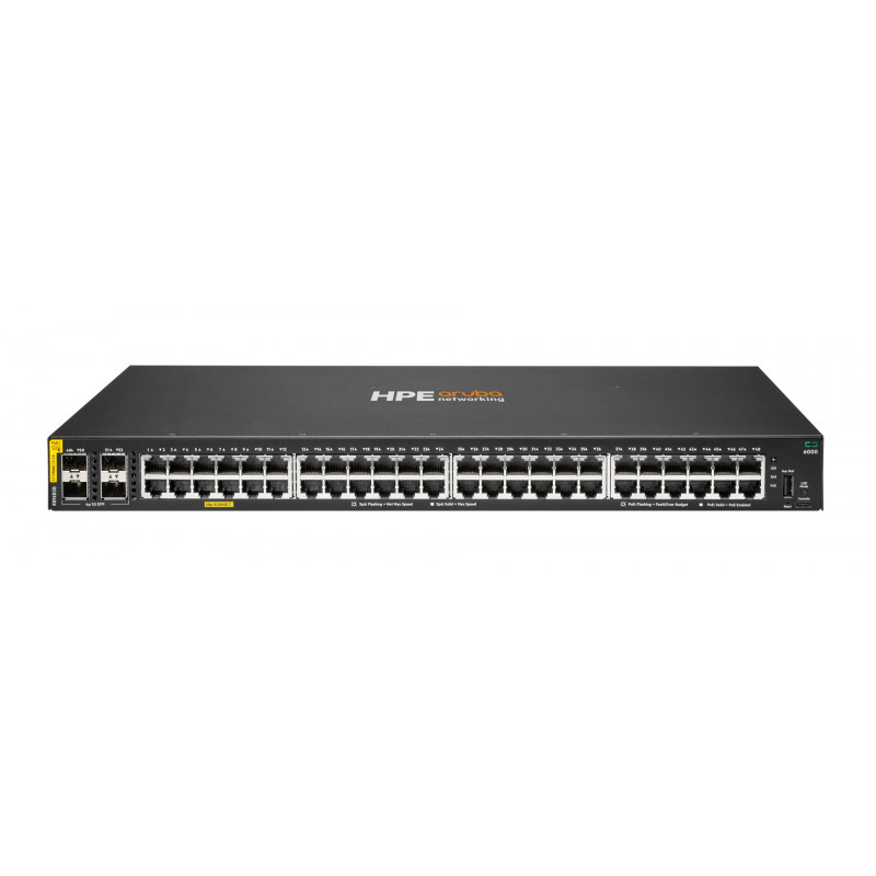 HPE R8N85B Aruba Networking CX 6000 komutators 48p CL4 PoE 4p SFP 1G 370W