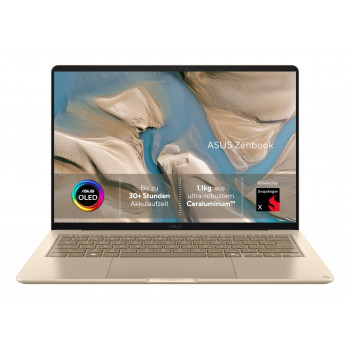 ASUS Zenbook 14 UX3480QA-U1157W 14 inch WUXGA OLED klēpjdators - Qualcomm Snapdragon X X1-26-100, 16GB RAM, 512GB SSD, Windows 11 Home