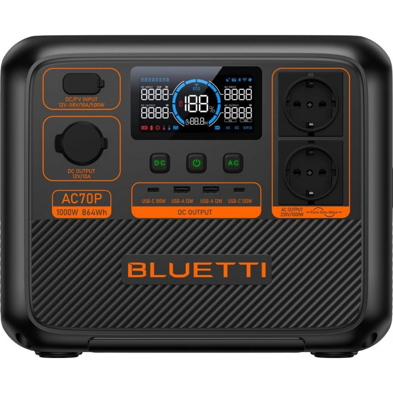 BLUETTI PowerOak AC70P - pārnēsājamā elektrostacija