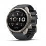 Garmin Fenix 9 Pro viedpulkstenis – 51 mm titāna korpuss ar grafīta/melnu silikona siksniņu