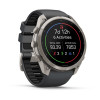 Garmin Fenix 9 Pro viedpulkstenis – 51 mm titāna korpuss ar grafīta/melnu silikona siksniņu