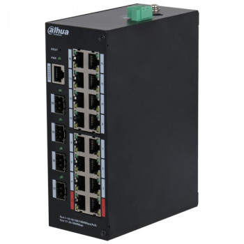 Dahua HS4420-16GT-190 16 portu PoE komutators ar 4x SFP