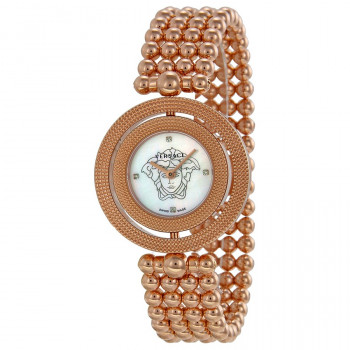 Versace sieviešu pulkstenis 79Q80SD497S08, 35 mm, zelta/balts