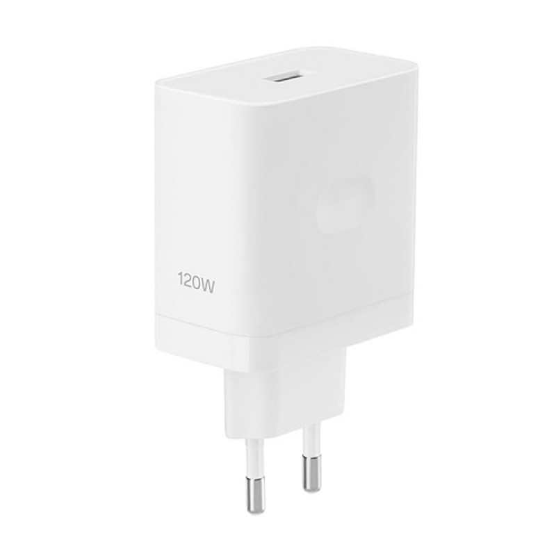 OnePlus SUPERVOOC 120W vienas pieslēgvietas USB-A lādētājs, balts