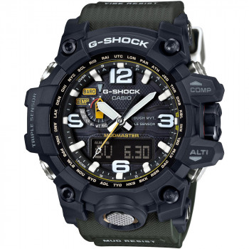 Casio vīriešu pulkstenis GWG10001A3ER, 56 mm, saules enerģija, melns