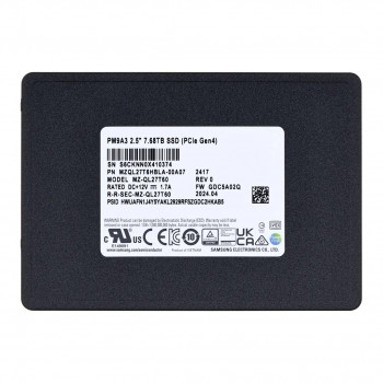Samsung PM9A3 7.68TB 2.5 inch Servera SSD, OEM (MZQL27T6HBLA-00A07)
