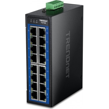 TRENDnet TI-G160 16 portu gigabitu industriālais komutators DIN sliedei