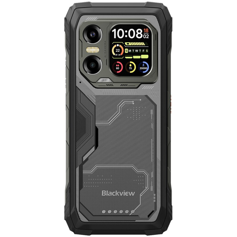 Blackview XPLORE 1X izturīgs 5G viedtālrunis 12GB/256GB, 6,78 inch FHD+ 120Hz + 2,01 inch aizmugurējais ekrāns, 10000 mAh, 108MP, Android 15, melns