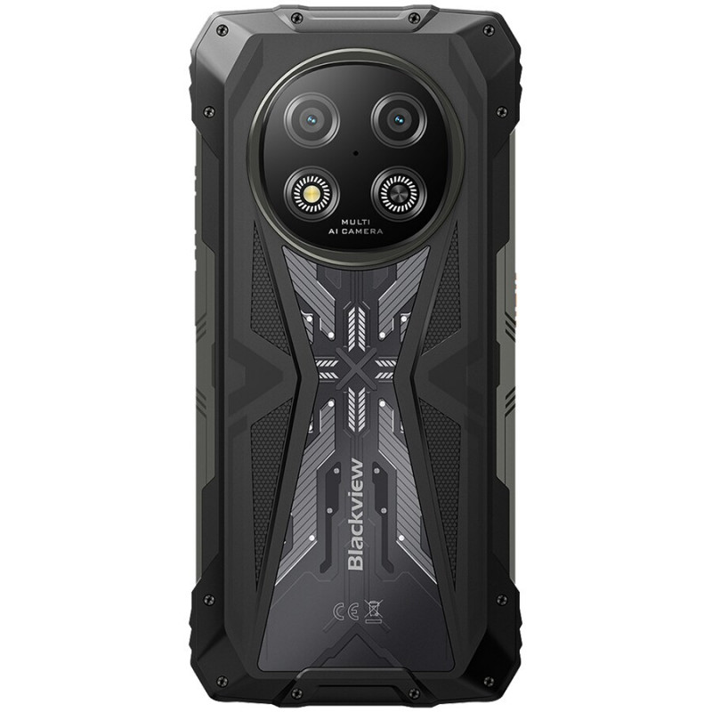 Blackview ROCK 2 5G viedtālrunis 12GB/256GB, 6,67 inch HD+ 120Hz, Unisoc T8100, 15000 mAh, NFC, MIL-STD-810H, Android 16, melns