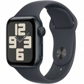 Apple Watch SE (GPS) 40 mm, Midnight alumīnija korpuss ar Midnight sporta siksniņu – S/M