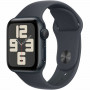 Apple Watch SE (GPS) 40 mm, Midnight alumīnija korpuss ar Midnight sporta siksniņu – S/M