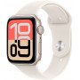 Apple Watch SE 3 (2025) GPS 40mm, Starlight alumīnija korpuss, Starlight sporta siksniņa S/M (MEH34)