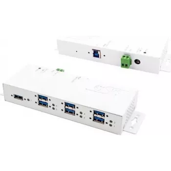 EXSYS EX-1189HMVS-3W USB 3.2 Gen 1 (3.1 Gen 1) Type-B interfeisa centrmezgls, balts