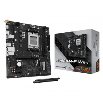 ASRock A620AM-P WIFI mātesplate, AMD A620A, AM5 ligzda, microATX