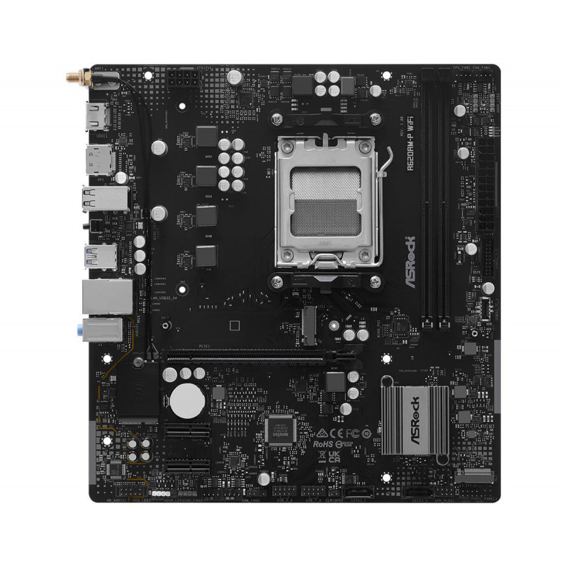 ASRock A620AM-P WIFI mātesplate, AMD A620A, AM5 ligzda, microATX