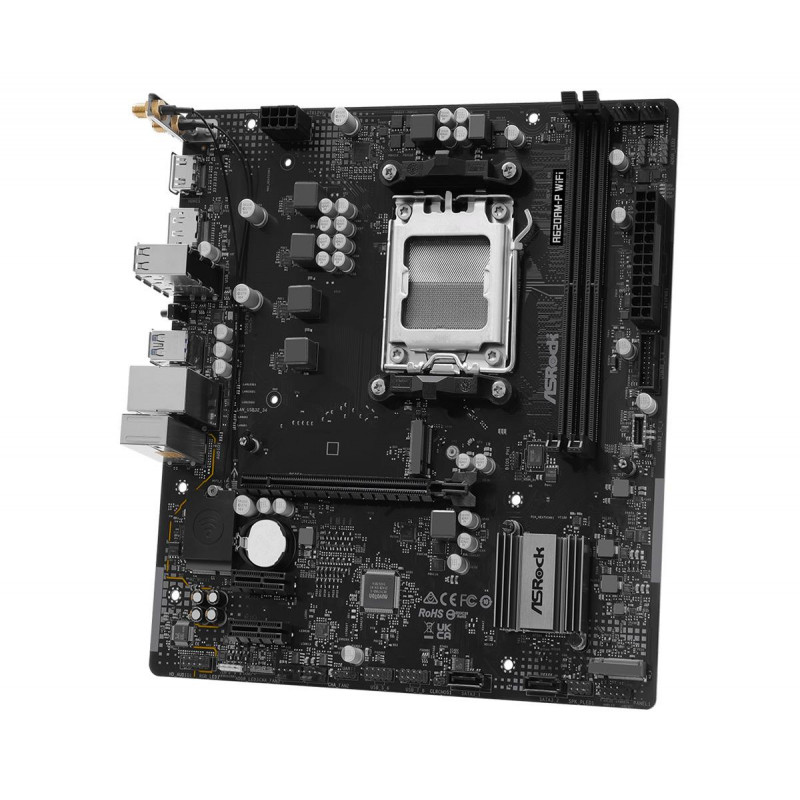 ASRock A620AM-P WIFI mātesplate, AMD A620A, AM5 ligzda, microATX