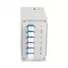 EFB Elektronik DIN sliedes optiskās šķiedras kārba OS2 G652D, 12x LC pigtail, 6x LC duplex savienotāji (BHS70921.12)