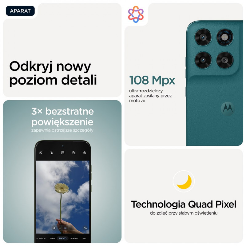 Viedtālrunis Motorola moto g77 17.3 cm (6.8) Hybrid Dual SIM Android 16.0 5G USB Type-C 8 GB 128 GB 5200 mAh zaļš