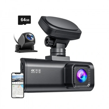 REDTIGER F7N (64G) WiFi 4K + 1080p automašīnas videokamera