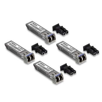 TRENDnet TEG MGBS10 SFP (Mini-GBIC) uztvērēja modulis - 1GbE - 1000Base-LX - LC vienmoda - līdz 10 km - 1310 nm - TAA atbilstība (4 gab. iepakojums)