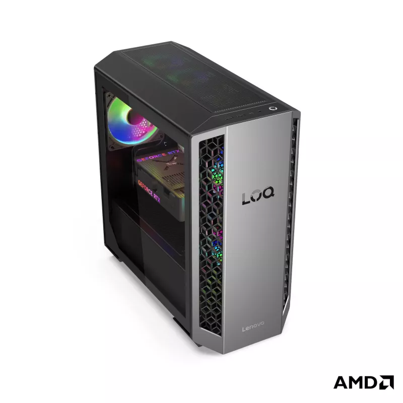 Lenovo LOQ Tower 26ADR10 galddators - AMD Ryzen 7 8745HX, 16GB RAM, 512GB SSD, NVIDIA GeForce RTX 5050 8GB, Windows 11 Home
