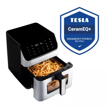 TESLA AirCook DualHeat QD65 XXL digitālais karstā gaisa friteris ar dubulto sildīšanu