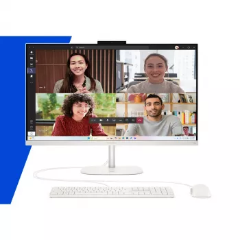 HP OmniStudio 27-cw0470ng 27 inch FHD All-in-One dators - AMD Ryzen AI 7 445, 16GB RAM, 512GB SSD, Windows 11 Home (DE), balts