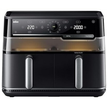 Braun TD5053IBK divu grozu gaisa friteris, 5 + 5 L