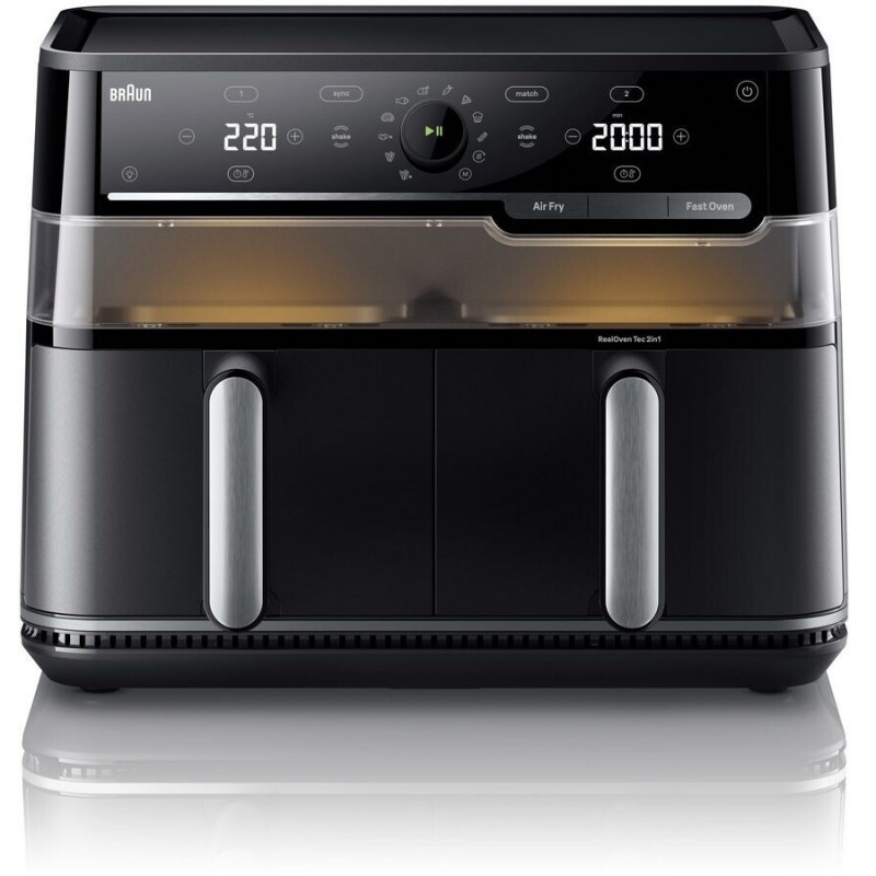 Braun TD5053IBK divu grozu gaisa friteris, 5 + 5 L