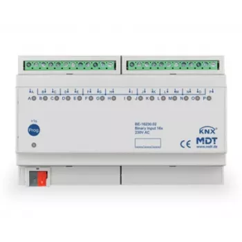 MDT BE-16230.02 binārā ieeja, 16 kanālu, 8TE, DIN sliedei, 230 V AC