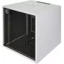 Silence Rack Office 12U 19 inch skaņas izolējošs skapis ar klusu ventilatoru un stikla durvīm, 600 x 600 mm, gaiši pelēks (SRO126060)