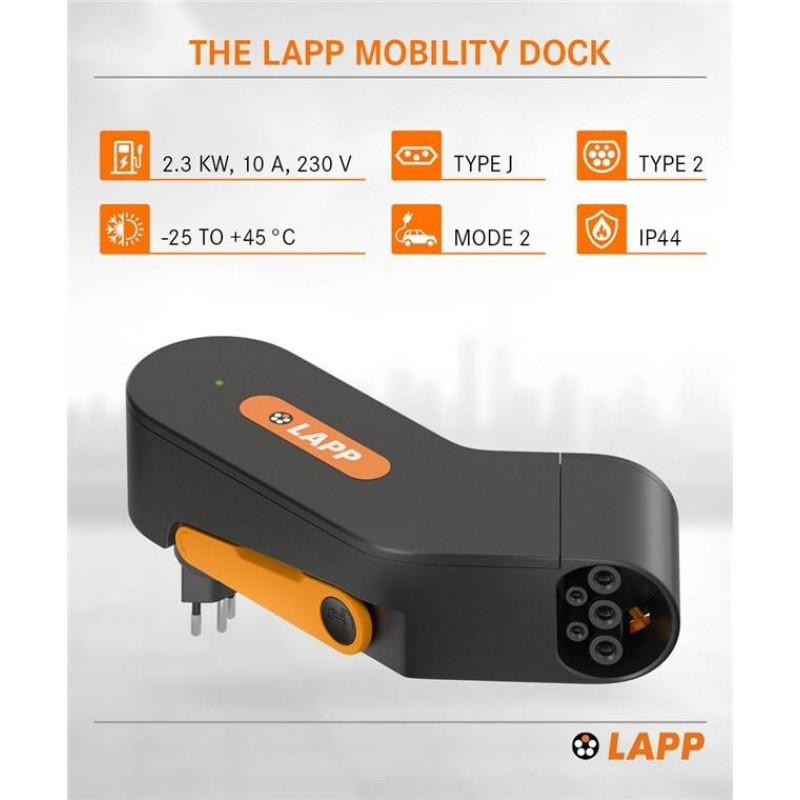 LAPP MOBILITY Mobility Dock EV lādētājs, Type Switzerland (65417)