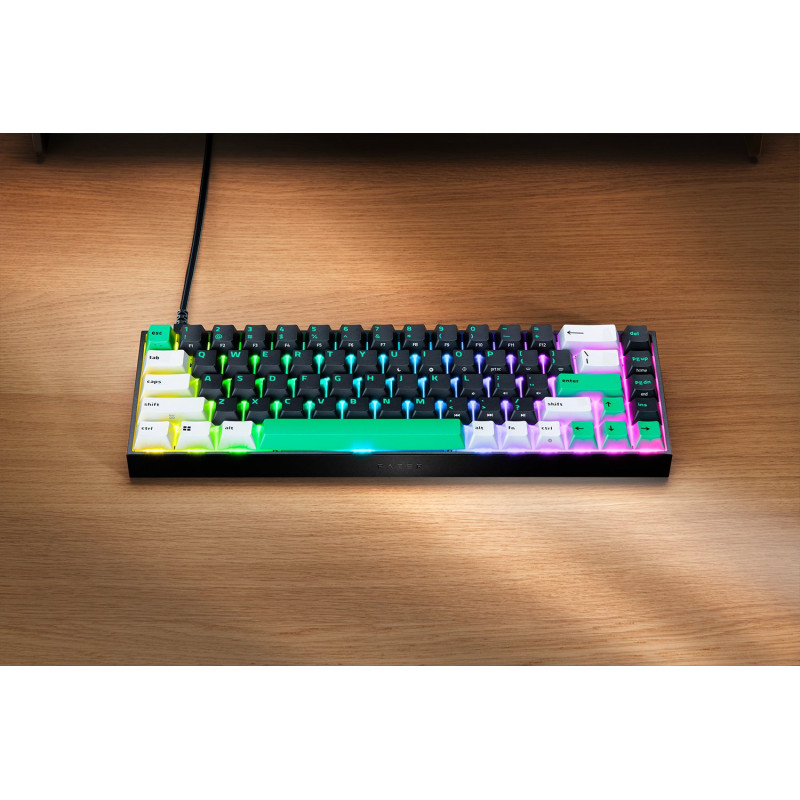 Razer Reclusa X Mini 65% mehāniskā spēļu klaviatūra, vadu, US, Razer mehāniskie slēdži Gen-3 (taustāmi), melna