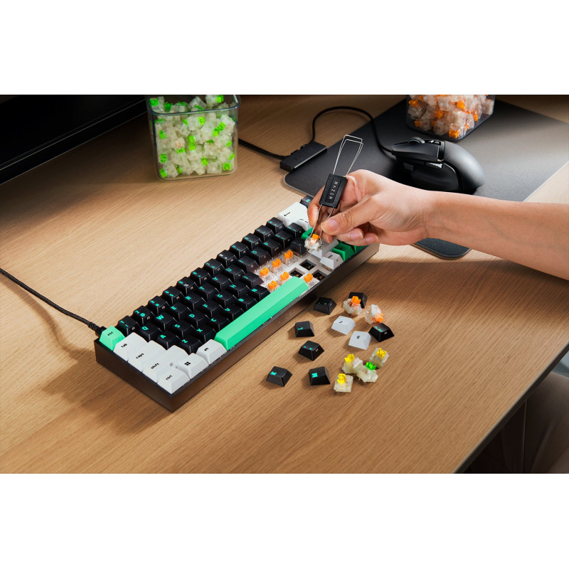 Razer Reclusa X Mini 65% mehāniskā spēļu klaviatūra, vadu, US, Razer mehāniskie slēdži Gen-3 (taustāmi), melna