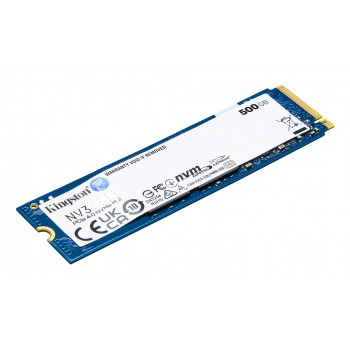 Kingston NV3 500GB M.2 2280 PCIe 4.0 x4 NVMe iekšējais SSD (SNV3S/500GBK)