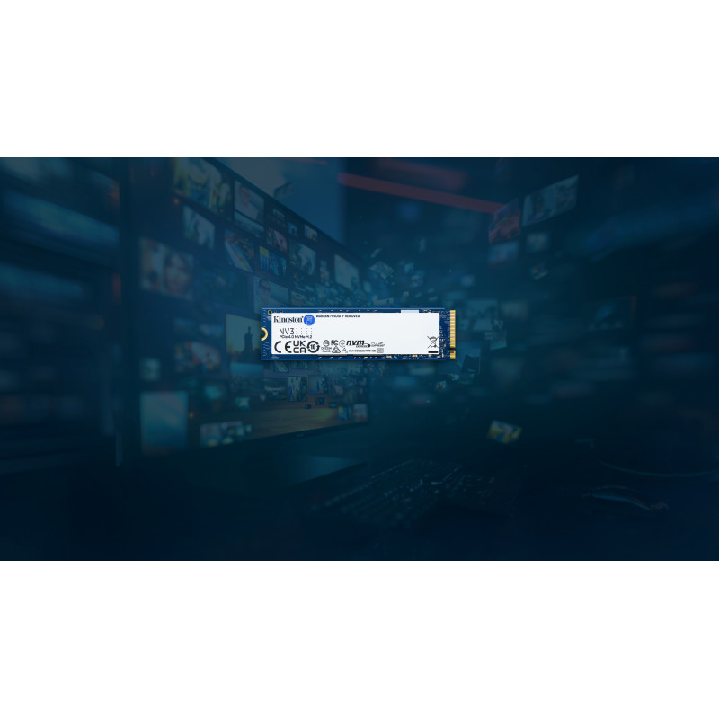 Kingston NV3 500GB M.2 2280 PCIe 4.0 x4 NVMe iekšējais SSD (SNV3S/500GBK)