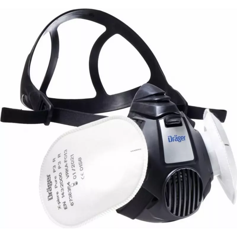 Dräger X-plore 3500 pusmaskas amatnieka komplekts ar 2x FilterPure P3 (R56960)
