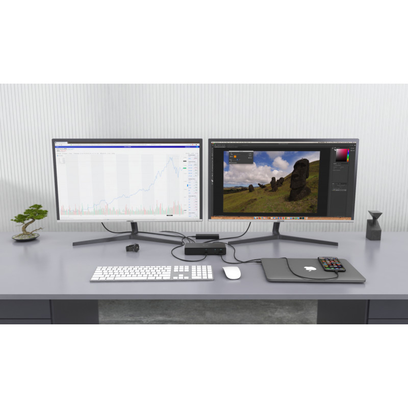 i-tec Thunderbolt 3/USB-C dokstacija ar diviem DisplayPort 4K un 85W PD
