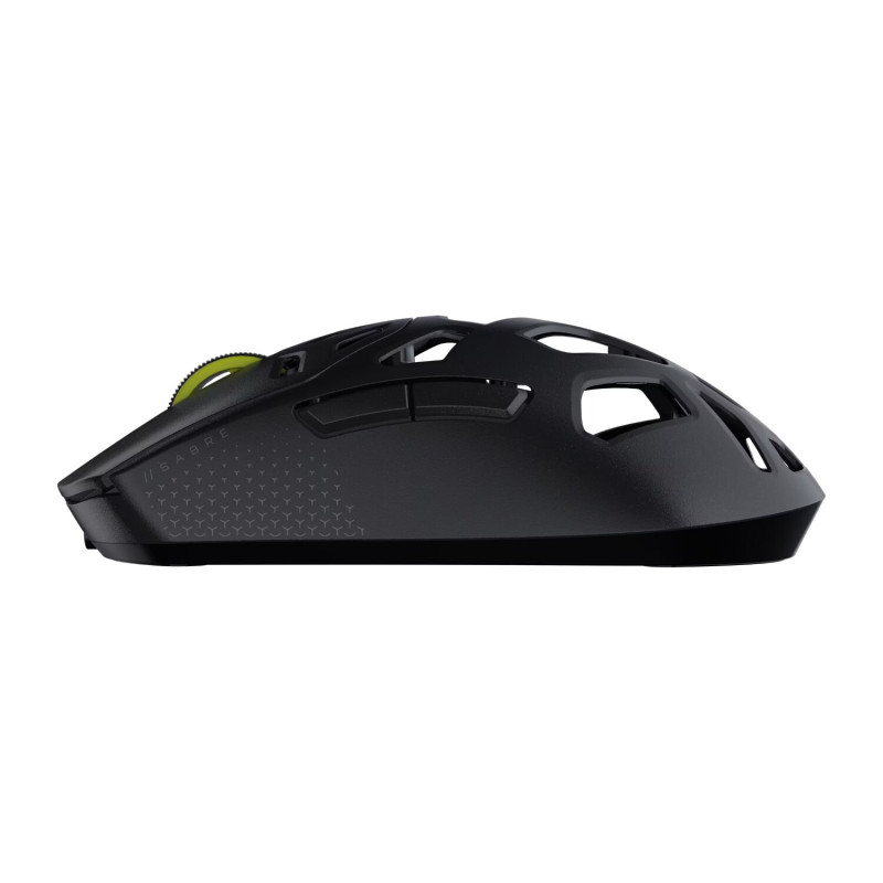 Corsair SABRE V2 PRO bezvadu spēļu pele, 2.4GHz / Bluetooth / USB-C, melna (CH-931G100-WW)